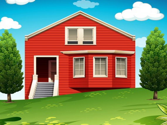 private-house-with-garden-vector-7681403
