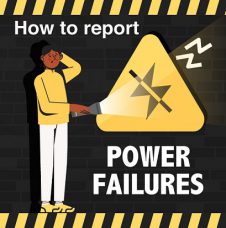 Power-failure-reporting button